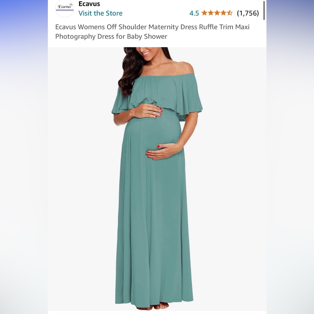 Blue Maternity Photo Dress